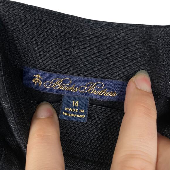 Brooks Brothers Charcoal Gray Black Leopard Print Ponte Pants SZ 14 - Picture 7 of 8